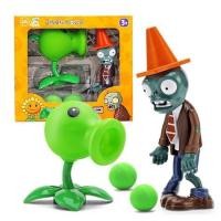 ราคา พืชปะทะซอมบี้ Plants vs Zombies ของสะสม Peashooter 2 ball & Buckethead Zombie ของเล่นยิงกระสูน โมเดล ฟิกเกอร์ซอมบี้ (9913820981)