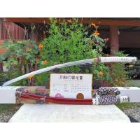 ราคา ดาบซามูไร เสี้ยวพระจันทร์ ใบดาบโค้งพิเศษ งานเหล็กตีมือแบบละเอียด มาพร้อมใบเซอร์รับประกันใบดาบและผ้าแพรเก็บดาบ (8074661028)