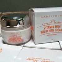 ราคา [พร้อมส่งแท้100%]ครีมหน้าสด LABELYOUNG Vitamin milk whitening cream 55ml (7315490432)