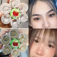 ราคา คอนแทคเลนส์ บิ๊กอาย รุ่น Kick it สีเทา/ตาล Gray/Brown มีค่าสายตา (0.00)-(-7.50) (21285512672)