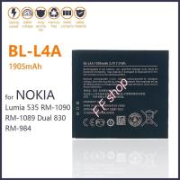 ราคา แบตเตอรี่ แท้ Nokia Lumia 535 RM-1090 RM-1089 Dual 830 RM-984 BL-L4A 1905mAh ประกันนาน 3 เดือน (12892641391)