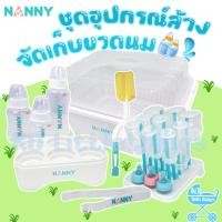 ราคา ชุดกล่องอุปกรณ์ล้างและจัดเก็บ 5,7 ชิ้น NANNY ที่คว่ำขวดนม ที่เก็บขวดนม (23406080326)
