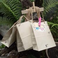 ราคา 50ใบ ถุงกระดาษ หูหิ้วเชือกป่าน ถุงกระดาษสีน้ำตาล (2435854742)