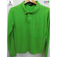 ราคา Polo Ralph Lauren แท้ เสื้อยืดโปโลแขนยาวสีเขียว (1000620473)