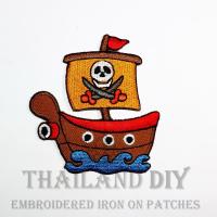 ราคา ☠ ตัวรีดติดเสื้อ งานปัก ลาย โจรสลัด หัวกะโหลก สัญลักษณ์ เรือ Pirates Ship Skull Patch WOP DIY ตัวรีด อาร์มติดเสื้อ เด็ก (11378949821)