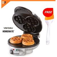 ราคา HOMEMATE Verasu เครื่องอบขนมวาฟเฟิลมินิ 3 หลุม รุ่น HOM-115B21 วีรสุแท้ มีใบรับประกัน แถมฟรี อุปกรณ์เบเกอรี่ (8515315095)