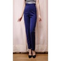 ราคา กางเกงผ้าฮานาโกะซิปหลังขากระบอกเล็ก สีกรมท่า (23350413581)