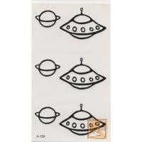ราคา Tattoo Minimal UFO ยูเอฟโอ แท็ททู สติ๊กเกอร์ (9353460524)