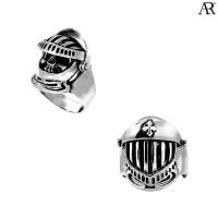 ราคา ANGELINO RUFOLO Ring ดีไซน์ Warrior Helmet Movable แหวนผู้ชาย Stainless Steel 316L(สแตนเลสสตีล)คุณภาพเยี่ยม สีเงิน (4847468008)
