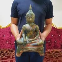 ราคา พระบูชากำแพงสามขา กรุสุโขทัย เนื้อปูนหิน ผิวสีสนิมเขียวเก่าสวยงาม (หน้าตัก9นิ้ว สูง40ซม.)น้ำหนักเยอะมากๆ ปลุกเสกพร้อมบูช (10538875991)