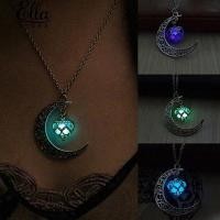 ราคา Moon Glowing สร้อยคอหินเทอร์ควอยซ์ ประดับจี้ สไตล์ฮาโลวีน (1098901758)