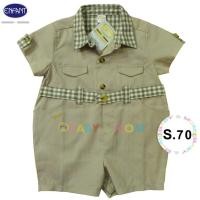 ราคา Enfant Goldชุดบอดี่สูทSize70(3-6เดือน)สีกากีเข็มขัดลายสก็อต (894277497)