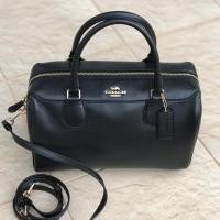 ราคา Coachแท้% LARGE BENNETT SATCHEL COACH F31376 BLACK/light-gold ไซส์12”สีดำ มีสายครอสบอดี้ (1740898556)