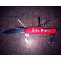 ราคา มีดพก ที่เปิดไวน์ ที่เปิดขวด ไขควง แหนบ ไม้จิ้มฟันพลาสติก 7 ไอเทม ของพรีเมี่ยม San Miguel ซานมิเกล หายากมาก (840924593)