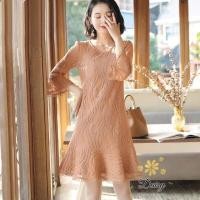 ราคา เสื้อผ้าแฟชั่นสไตล์เกาหลี ชุดเดรสสั้น Dress ชุดเดรสสวยเพรียวสุดชิค Size M สีน้ำตาลอมส้มพร้อมส่ง สวยเหมือนแบบ (1236983814)