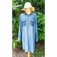 ราคา ขายเดรสยีนส์แขนยาวมือสอง (21117458729)