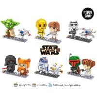 ราคา Lego nano block LOZ Star Wars Set (darthvader stromtrooper bb8 jedi Size L ตัวต่อ เลโก้นาโน บล็อค สตาร์วอร์ เซ็ท 6 ชิ้น (798524254)