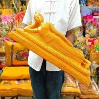 ราคา พระพุทธรูปประจำวันอังคาร พระปางไสยาสน์ ยาว 55 ซม สีทองPremiumGold เหมาะบูชาเองที่บ้านหรือถวายทำบุญที่วัดก็ดี (20643240685)