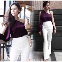 ราคา กางเกงขายาว ขาม้า สีดำ ขาว (1278344570)