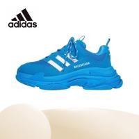ราคา Adidas x Balenciaga Triple S blue/white ของแท้100%รองเท้าผ้าใบ (23849736384)
