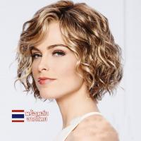 ราคา วิกผม วิก wig สำหรับผู้หญิง ลอนสั้นสีน้ำตาล พร้อมส่ง (23884762803)
