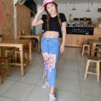 ราคา กางเกงยีนส์เชือกร้อย (299433755)