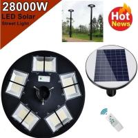 ราคา โคมไฟ UFO 10ทิศทาง LED 22000W - 28000W Square Light ไฟถนน ไฟโซล่าเซลล์ Solar Street Light พลังงานแสงอาทิตย์ LED แสงขาว (8460939386)