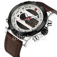 ราคา นาฬิกา Naviforce รุ่น NF9097M สีเงิน สายสีน้ำตาล ของแท้ รับประกันศูนย์ 1 ปี #NF NF9097 (3293229414)