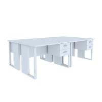 ราคา INDEX LIVING MALL โต๊ะทำงาน 4 ที่นัง D รุ่นเวคตร้า 240 ซม. - สีขาว (6043053020)