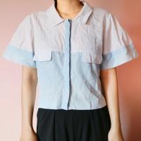 ราคา เสื้อครอปสีฟ้า lyn around มือ2 (3651565206)