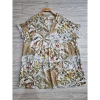 ราคา H&Mเดรสน้ำตาลลายใบไม้แขนสั้นไซส์XLอก52ยาว35(งานมือสอง) (14934564904)