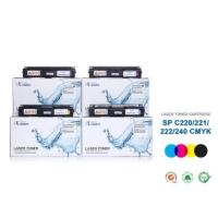 ราคา หมึกเทียบเท่า Ricoh SP C220/ 221/ 222/ 240 BKCMY ชุด 4 สี For Ricoh SP C220N/ C221N/ C222DN/ C220S / C200W (15792451326)