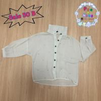 ราคา เสื้อเชิ๊ตสีครีม มือสองของแม่ค้าเอง 50 บาท ส่งลงทะเบียนฟรี (1596292548)