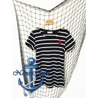 ราคา [Sale] เสื้อยืดลายทางปักสมอแดง (565835125)