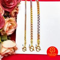 ราคา สร้อยข้อมือทองสามกษัตริย์ลายผ่าหวายมน 3K ความยาว 7-7.7 นิ้ว (21190528904)