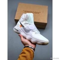 ราคา Off-White x Nike React Hyperdunk 2017 Super Slam Dunk Series รองเท้าผ้าใบสตรีสำหรับบุรุษคู่สูง 271 ลำลองกีฬารองเท้าบาสเก (21434890646)