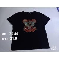 ราคา เสื้อยืดคอกลม รีดลายเพชร (8117001136)