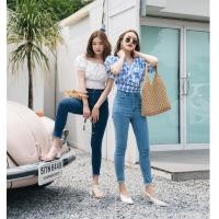 ราคา [โค้ด 6NAQRR] Sis Story กางเกงยีนส์ ขายาว สกินนี่ ขาเต่อ ผ้ายืด Sis325 Billy ankle cut skinny Jeans -Midnight Blue/ BLUE (7915162806)