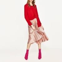 ราคา Zara pleat skirt (used once) (927883130)
