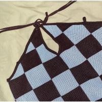 ราคา Blue-brown chess dress ♟ Pomelo (10464184066)