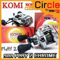 ราคา รอกตกปลา รอกหยดน้ำ KOMI PLAY 2 CHROME สี Chrome ลิมิเต็ด สีพิเศษ ( มีทั้งหมุนขวาและหมุนซ้าย) (17825198441)