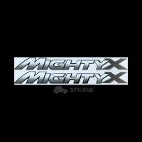 ราคา สติ๊กเกอร์ MIGHTY X ติดข้างกระบะ ปี 1996 รุ่นฝาท้ายเปิดกลาง สีเทา โตโยต้า ไมตี้เอ็กซ์ TOYOTA STICKER ขายเป็นชุด (17748635036)