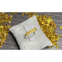 ราคา พลอยบุษราคัม บางกะจะ แหวนแถว 4 เม็ด พลอยจันทบุรี แท้ (12609659231)