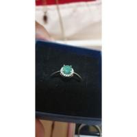 ราคา แหวนมรกตแท้ เงินแท้ ไซซ์ 57-58 ตัวเรือนเงินแท้ ชุบทองขาว (21250979822)