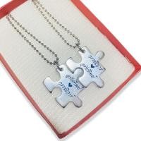 ราคา สร้อยคอจี้จิ๊กซอว์แสตนเลสแท้สลักชื่อฟรี(แจ้งคำสลักทางแชทค่ะ) (23299032)