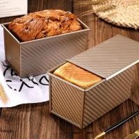 ราคา พิมพ์อบขนมปังปอนด์ พิมพ์อบขนมปังแถว+ฝาปิด รุ่นหนาอย่างดี สีทองเคลือบ Non Stick ขนาด 450g. (9256577621)