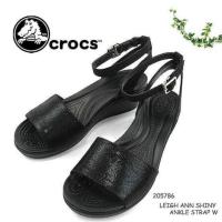 ราคา [ส่งฟรี] size w5 รองเท้าส้นเตารีด รัดข้อ crocs แท้% (6336796092)