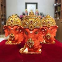 ราคา เศียรทองพระพิฆเนศทรงราชา ประดับเพชร ( นำเข้าจากอินเดีย ) (9716948960)