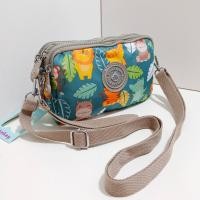 ราคา MONKEY KING กระเป๋าสะพายข้างกระเป๋าถือผู้หญิง8.5นิ้วผ้ากันน้ำ3ช่องซิปมีซิปในช่องใส่บัตร6ข่องขนาด21X13x4cm(ยาว/สูง/หนา) (20551630263)