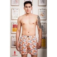ราคา กางเกงบ๊อกเซอร์ชาย Siamboxers ลายแมว พื้นส้ม (338382013)